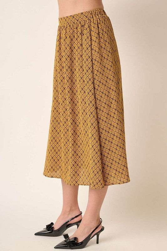Mittoshop Printed Midi Skirt - Shop Style & More | Fresh Looks, Everyday Deals & Free Shipping