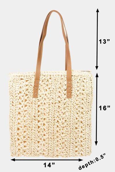Fame Straw Braided Tote Bag - Shop Style & More | Fresh Looks, Everyday Deals & Free Shipping