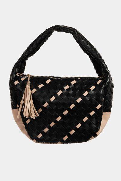 Fame Tassel Detail Weave Semi Circle Bag - Shop Style & More | Fresh Looks, Everyday Deals & Free Shipping