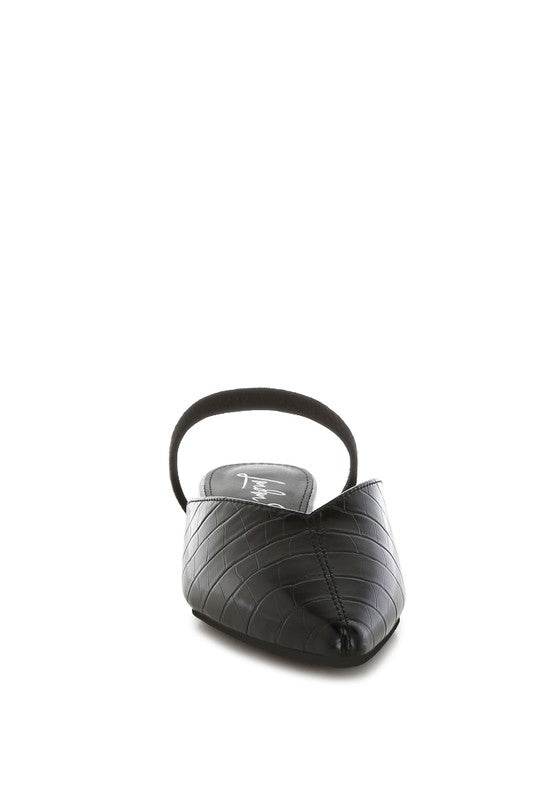 Renata Fantasy Heel Croco Mules - Shop Style & More | Fresh Looks, Everyday Deals & Free Shipping