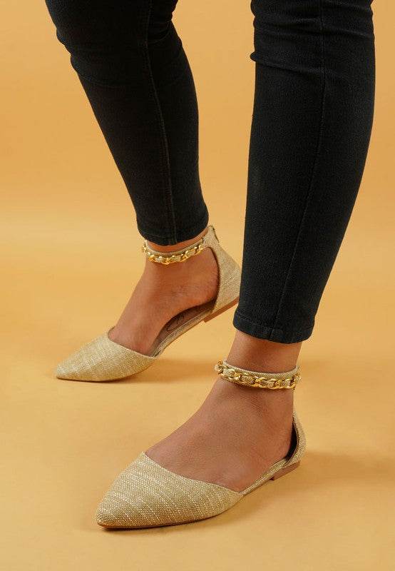 Buqisi Chain Embellished Flat Sandals - Shop Style & More | Fresh Looks, Everyday Deals & Free Shipping