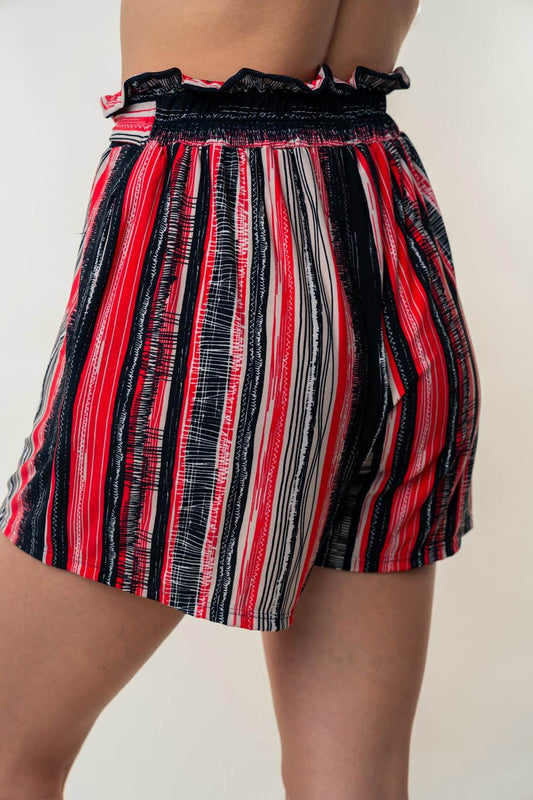 White Birch Full Size High Waisted Striped Shorts - Shop Style & More | Fresh Looks, Everyday Deals & Free Shipping