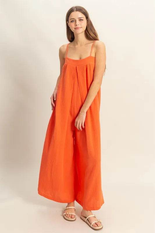 HYFVE Double Gauze Super Flowy Cami Jumpsuit - Shop Style & More | Fresh Looks, Everyday Deals & Free Shipping
