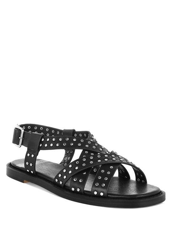 Anemone Studded Flat Gladiator Sandals - Shop Style & More | Fresh Looks, Everyday Deals & Free Shipping