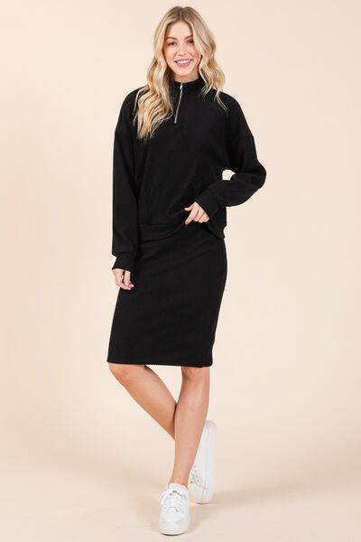 BOMBOM Quarter Zip Long Sleeve Sweatshirt with Pockets - Shop Style & More | Fresh Looks, Everyday Deals & Free Shipping