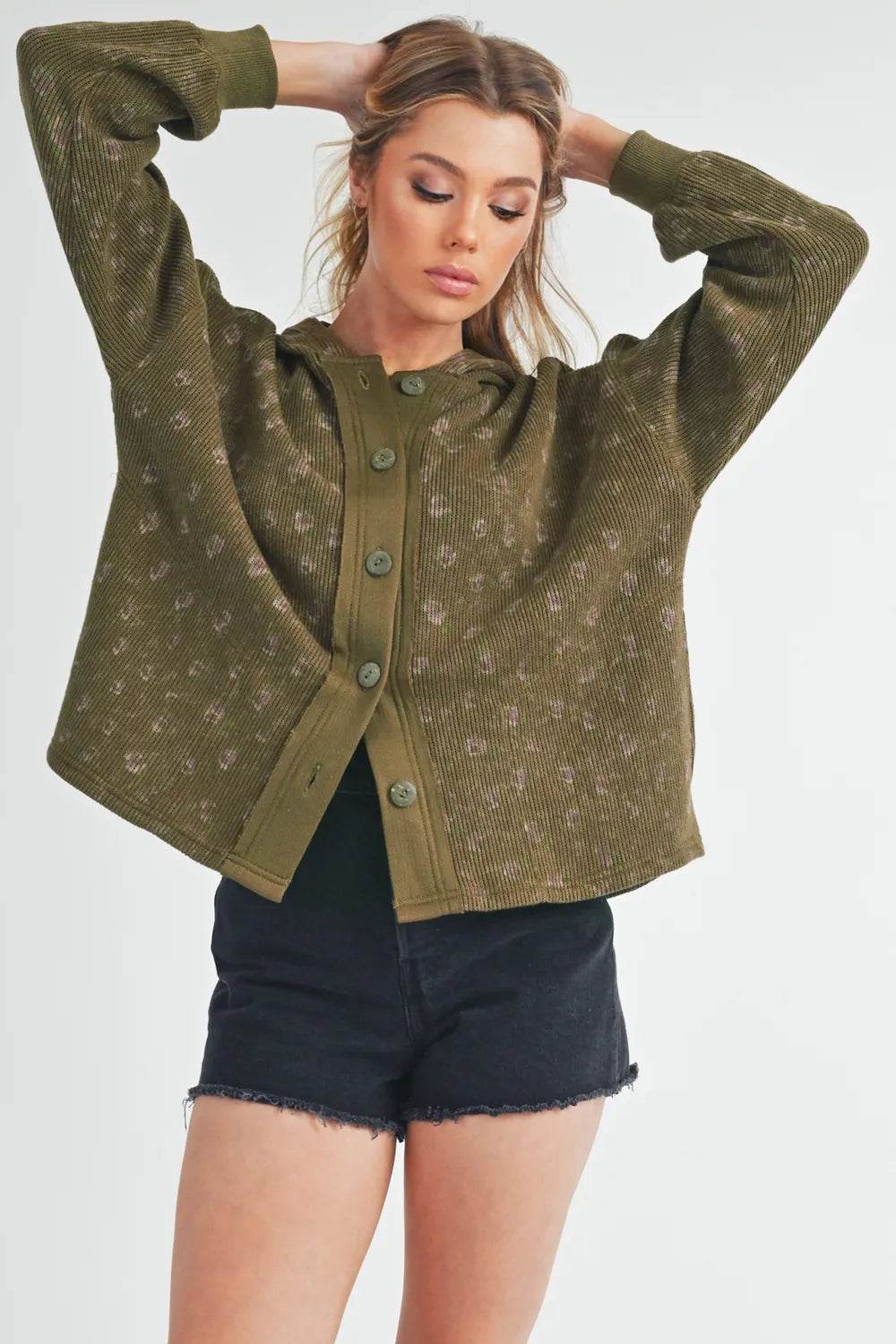 Aemi + Co Floral Button Up Hooded Jacket - Shop Style & More | Fresh Looks, Everyday Deals & Free Shipping