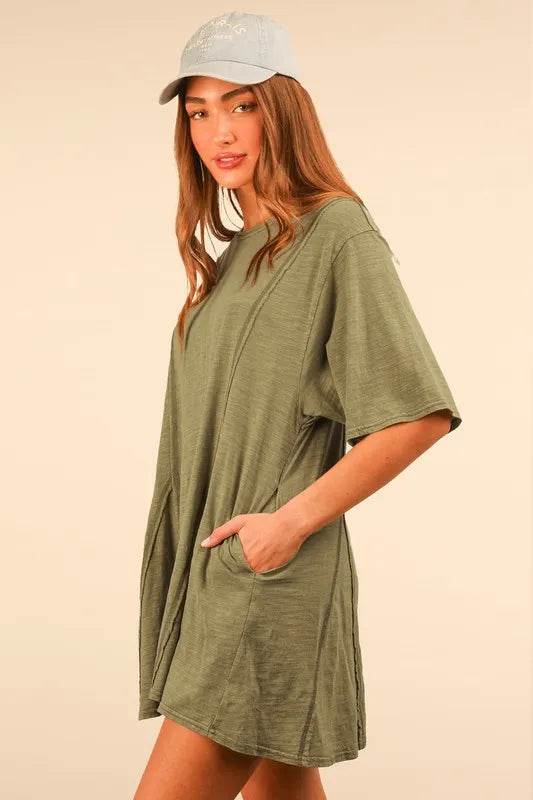 VERY J Mineral Washed Oversized Knit Comfy Romper - Shop Style & More | Fresh Looks, Everyday Deals & Free Shipping