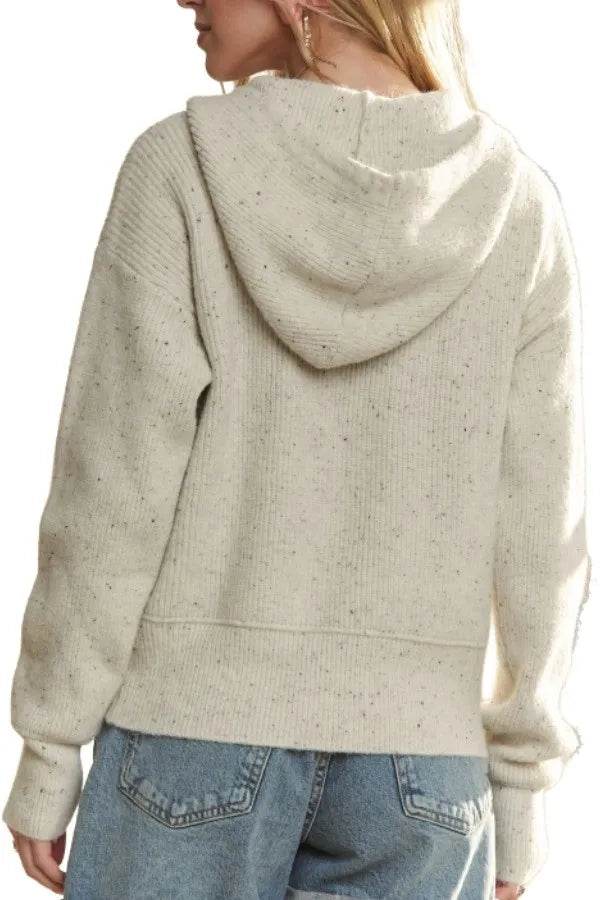 ADORA Hoodie Relaxed Fit Ribbed Cuffs Sweater Cardigan - Shop Style & More | Fresh Looks, Everyday Deals & Free Shipping