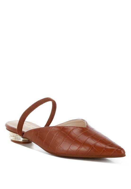 Renata Fantasy Heel Croco Mules - Shop Style & More | Fresh Looks, Everyday Deals & Free Shipping