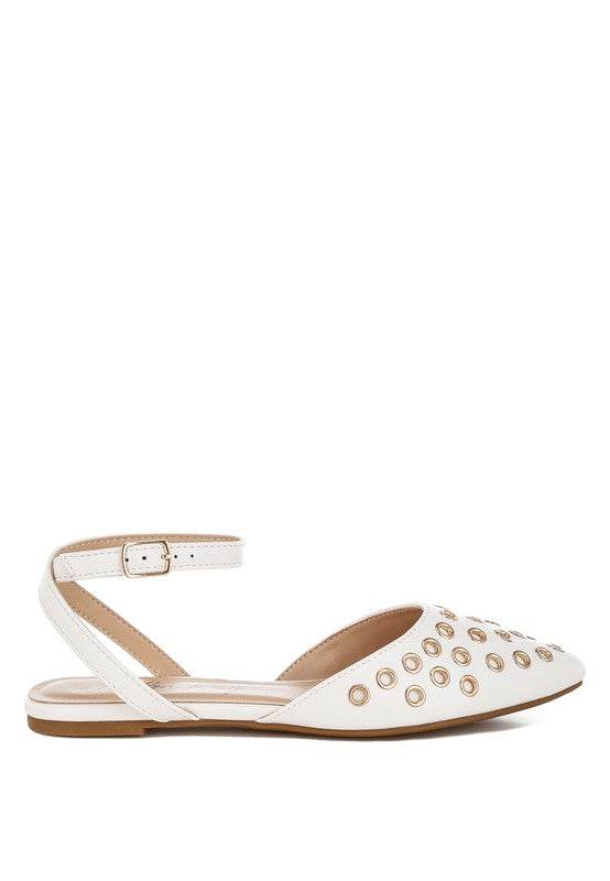 Chalcis Eyelet Detail Flat Sandals - Shop Style & More | Fresh Looks, Everyday Deals & Free Shipping