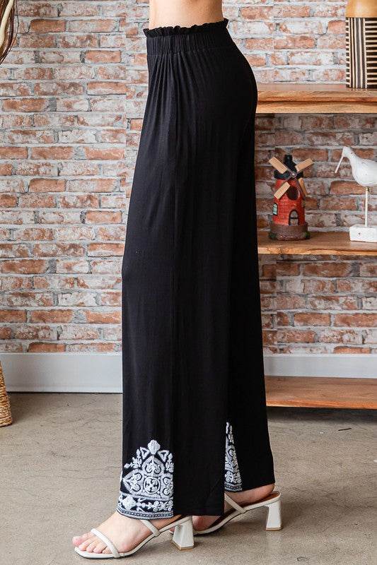 Heimish Full Size Solid Damask Casual Pants Plus Size - Shop Style & More | Fresh Looks, Everyday Deals & Free Shipping