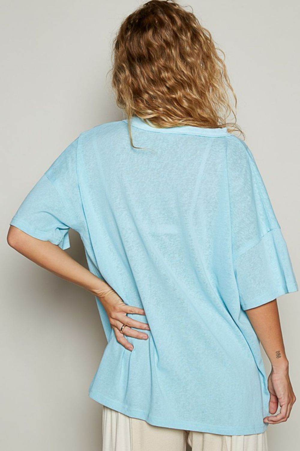 POL V-Neck Half Sleeve T-Shirt - Shop Style & More | Fresh Looks, Everyday Deals & Free Shipping