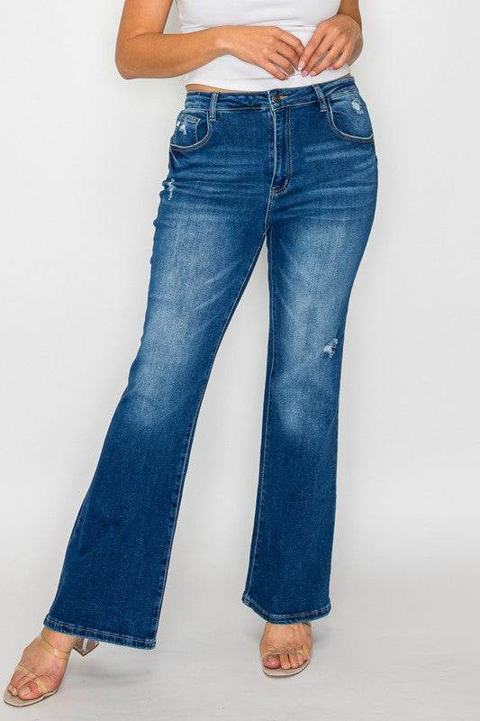bytos Full Size High Rise Bootcut Jeans with Pockets - Shop Style & More | Fresh Looks, Everyday Deals & Free Shipping