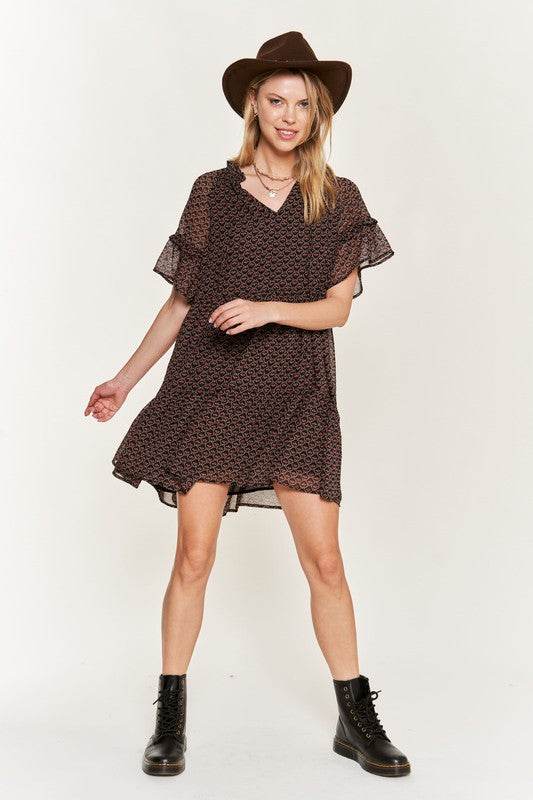 Floral print v-neck mini dress - Shop Style & More | Fresh Looks, Everyday Deals & Free Shipping