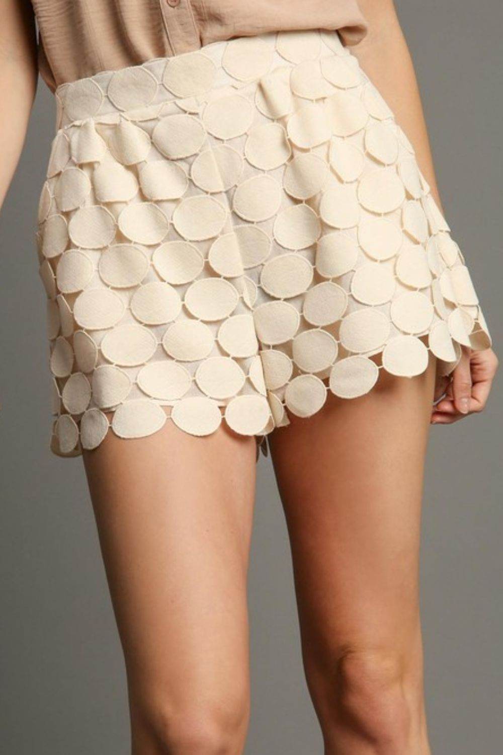 Umgee Full Size Polka Dot Lace Shorts Plus Size - Shop Style & More | Fresh Looks, Everyday Deals & Free Shipping
