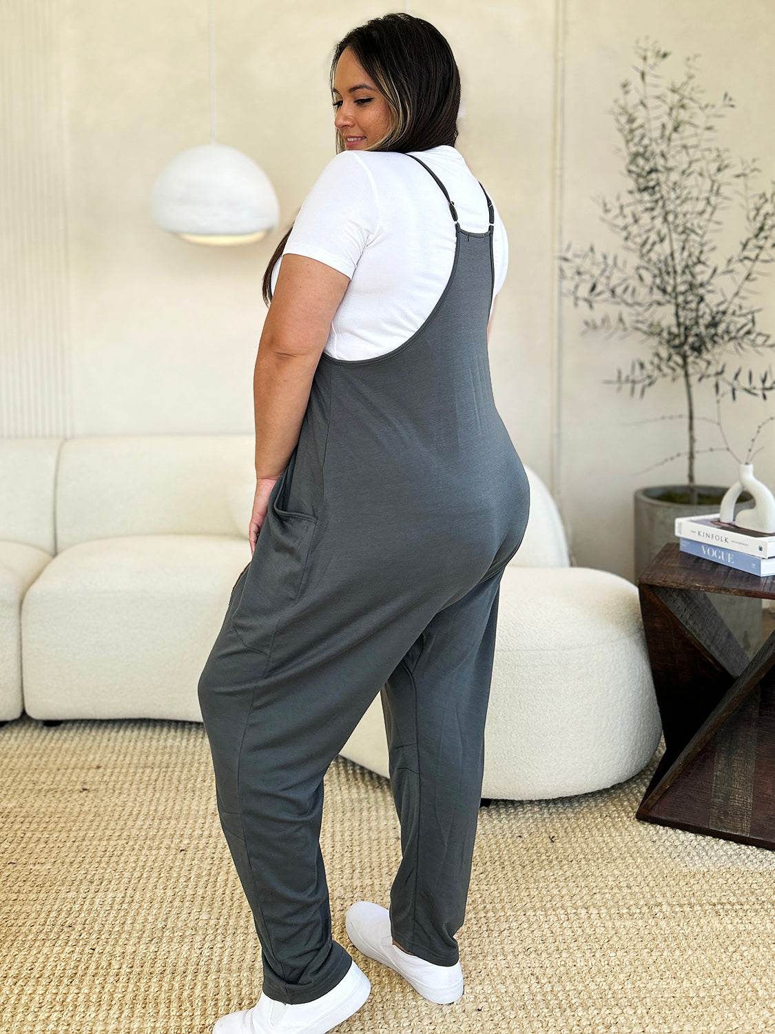 Double Take Full Size Sleeveless V-Neck Pocketed Jumpsuit - Shop Style & More | Fresh Looks, Everyday Deals & Free Shipping