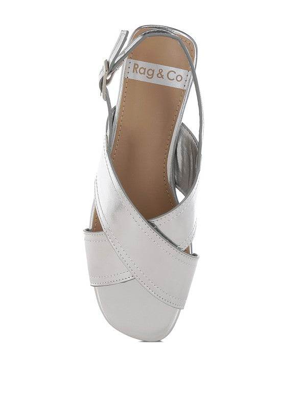 Kanon Metallic Pleather Criss-Cross Flats - Shop Style & More | Fresh Looks, Everyday Deals & Free Shipping