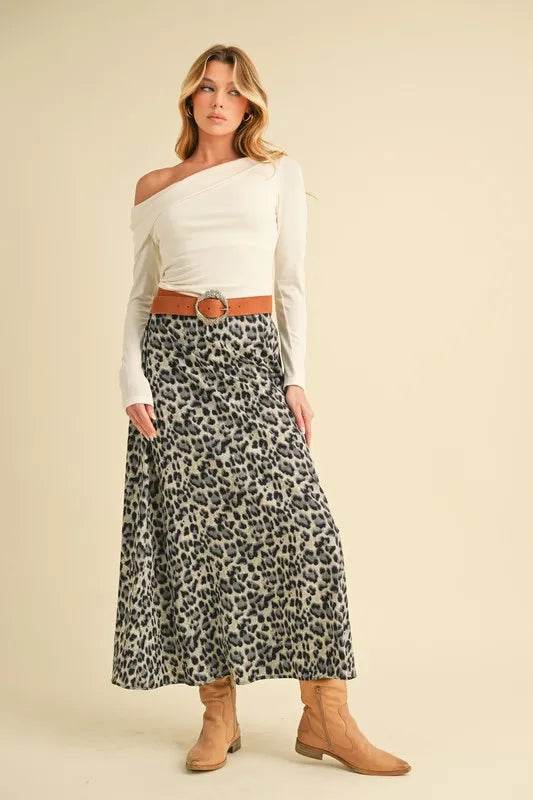 Aemi+Co Leopard Midi Skirt - Shop Style & More | Fresh Looks, Everyday Deals & Free Shipping