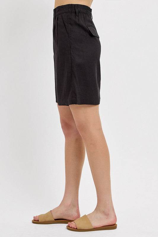 RISEN High Rise Pleated Front Shorts - Shop Style & More | Fresh Looks, Everyday Deals & Free Shipping