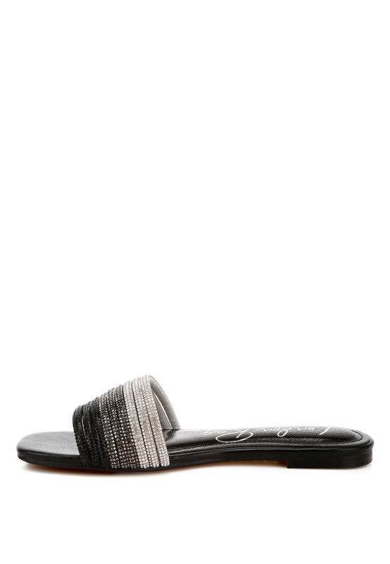 Chrisy Rhinestone Strap Slip On Flats - Shop Style & More | Fresh Looks, Everyday Deals & Free Shipping