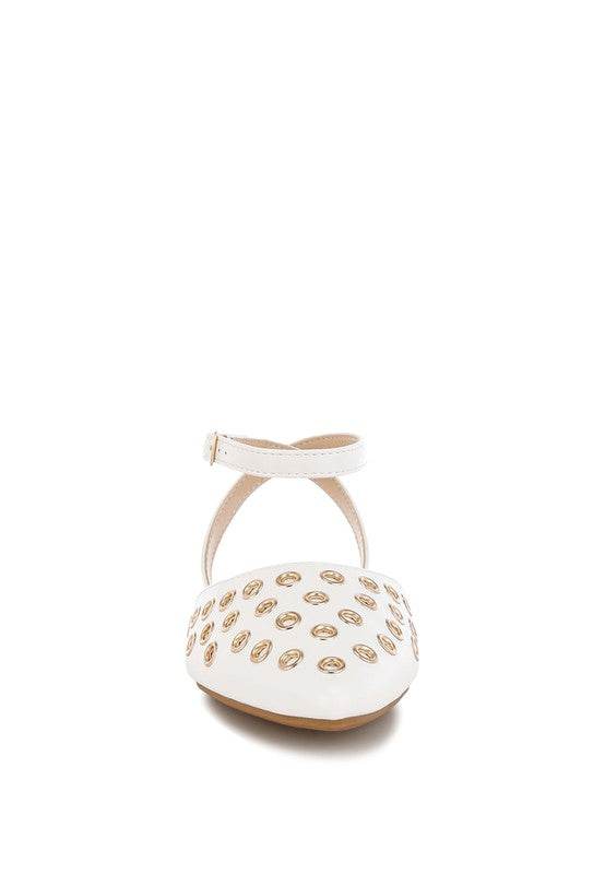 Chalcis Eyelet Detail Flat Sandals - Shop Style & More | Fresh Looks, Everyday Deals & Free Shipping