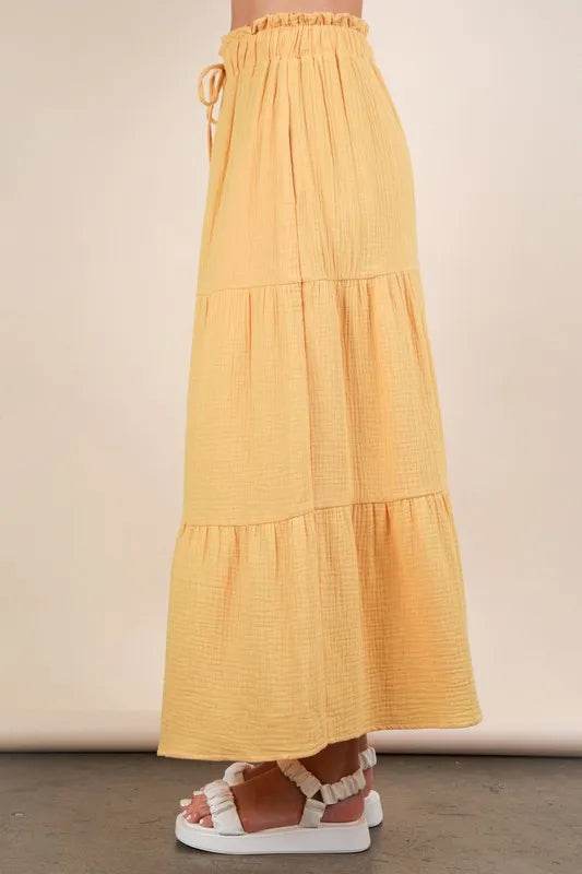 VERY J Elastic Waist Tiered Maxi Skirt - Shop Style & More | Fresh Looks, Everyday Deals & Free Shipping