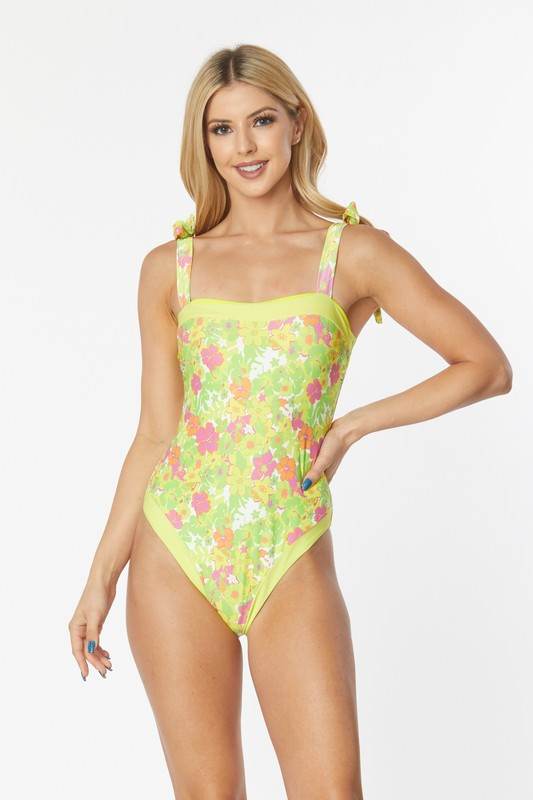ONE PIECE BATHING SUIT FLORAL PRINT SHOULER TOP TI - Shop Style & More | Fresh Looks, Everyday Deals & Free Shipping