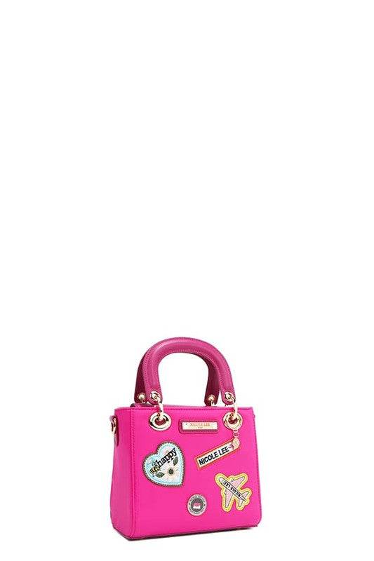 Nicole Lee USA Color Patch Handbag with Top Handle - Shop Style & More | Fresh Looks, Everyday Deals & Free Shipping