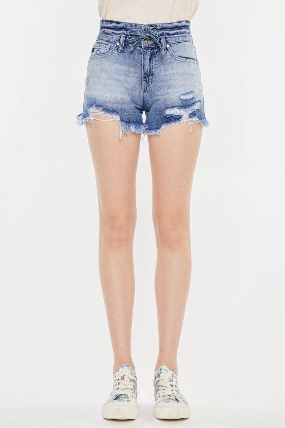 Kancan High Rise Frayed Hem Denim Shorts - Shop Style & More | Fresh Looks, Everyday Deals & Free Shipping