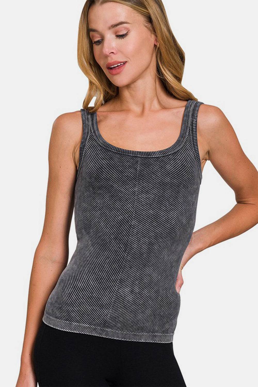 Zenana Ribbed Scoop Neck Tank - Shop Style & More | Fresh Looks, Everyday Deals & Free Shipping
