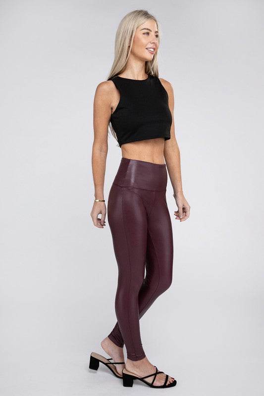 High Rise Faux Leather Leggings - Shop Style & More | Fresh Looks, Everyday Deals & Free Shipping