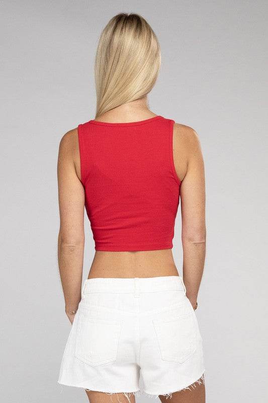 Cotton Square Neck Cropped Cami Top - Shop Style & More | Fresh Looks, Everyday Deals & Free Shipping