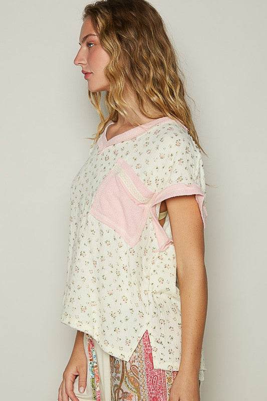 POL Floral V-Neck Short Sleeve T-Shirt - Shop Style & More | Fresh Looks, Everyday Deals & Free Shipping