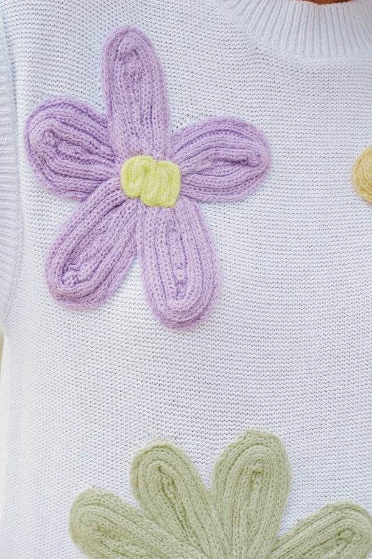 Hannah Crochet Flower Knit Short Sleeve Sweater To - Shop Style & More | Fresh Looks, Everyday Deals & Free Shipping