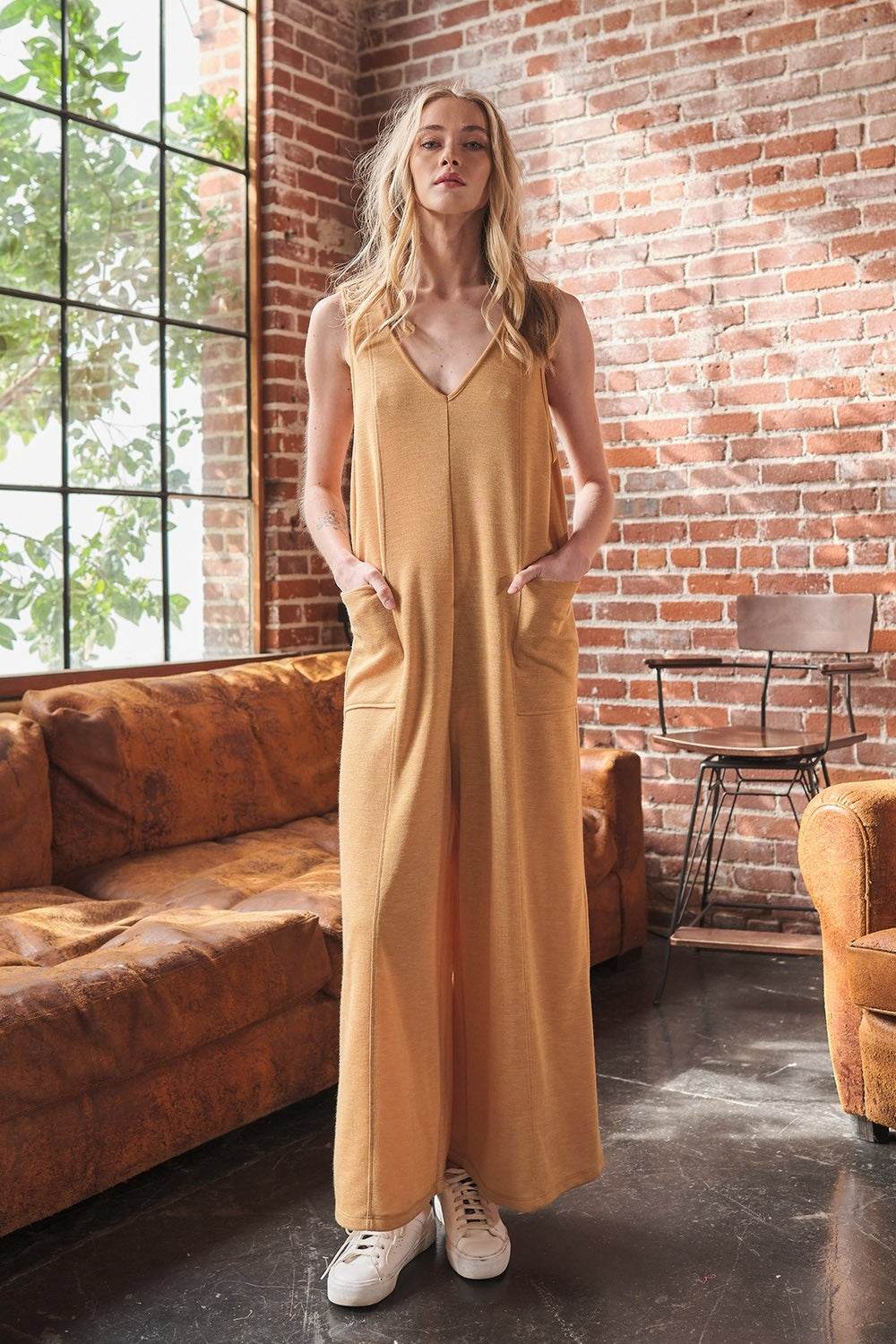 Ces Femme V-Neck Sleeveless Wide Leg Jumpsuit - Shop Style & More | Fresh Looks, Everyday Deals & Free Shipping