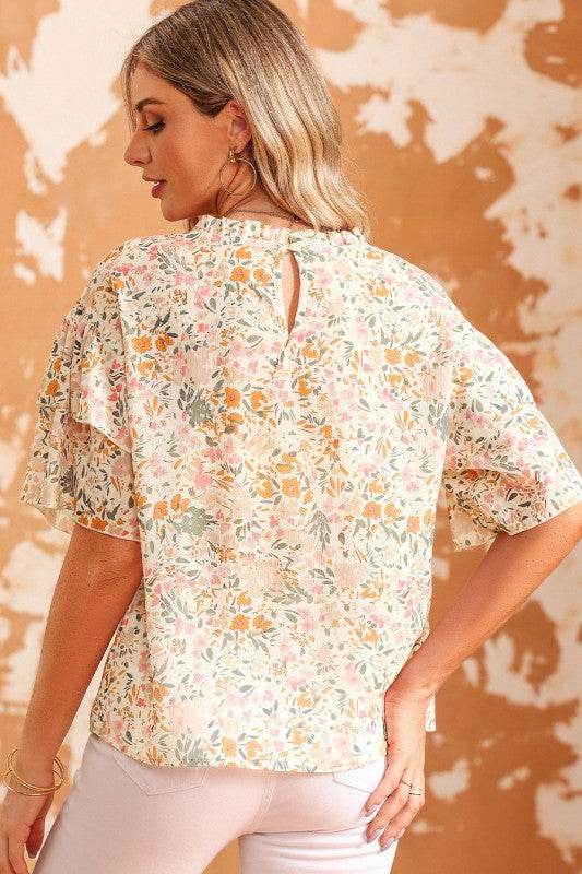 Karsyn Floral Print Wide Ruffle Sleeves Blouse - Shop Style & More | Fresh Looks, Everyday Deals & Free Shipping