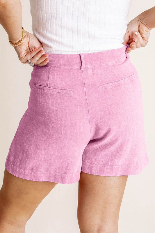 HYFVE High Waist Pleated Linen Shorts - Shop Style & More | Fresh Looks, Everyday Deals & Free Shipping