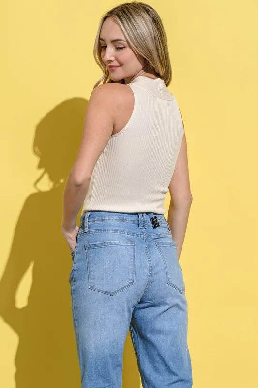 And The Why Basic Rib Cross Halter Neck Tank Top - Shop Style & More | Fresh Looks, Everyday Deals & Free Shipping