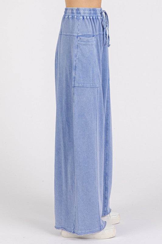 Mittoshop Mineral Wash Elastic Waist Baarrel Leg Baggy Pants - Shop Style & More | Fresh Looks, Everyday Deals & Free Shipping