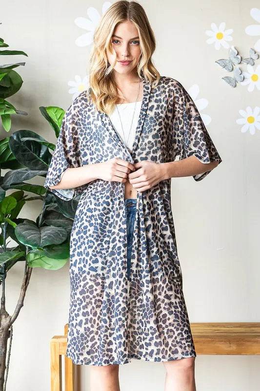 Heimish Full Size Leopard Open Front Cardigan Plus Size - Shop Style & More | Fresh Looks, Everyday Deals & Free Shipping