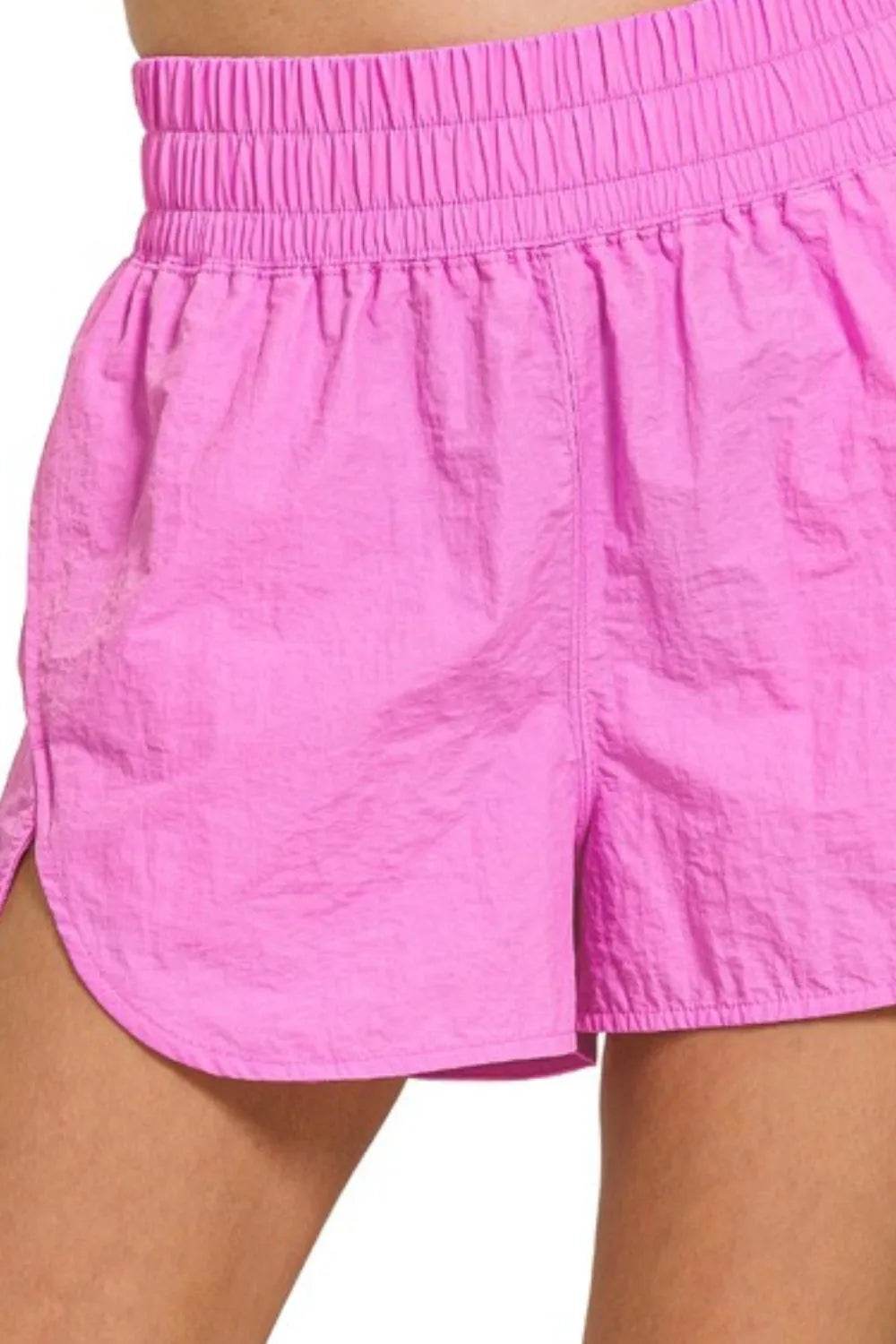 Zenana Windbreaker Smocked Waistband Running Shorts - Shop Style & More | Fresh Looks, Everyday Deals & Free Shipping