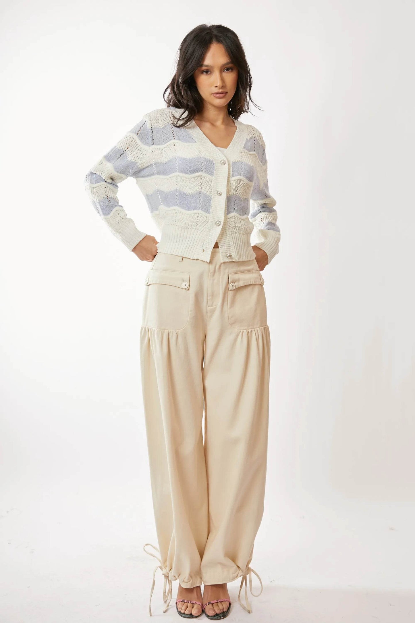 Davi & Dani Button Up Front V Neckline Cardigan Sweater - Shop Style & More | Fresh Looks, Everyday Deals & Free Shipping
