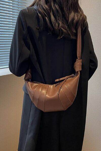 Zenana Vegan Leather Croissant Crossbody Bag - Shop Style & More | Fresh Looks, Everyday Deals & Free Shipping