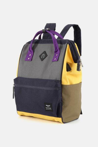 Himawari Contrast Waterproof Backpack Bag with External USB Port - Shop Style & More | Fresh Looks, Everyday Deals & Free Shipping