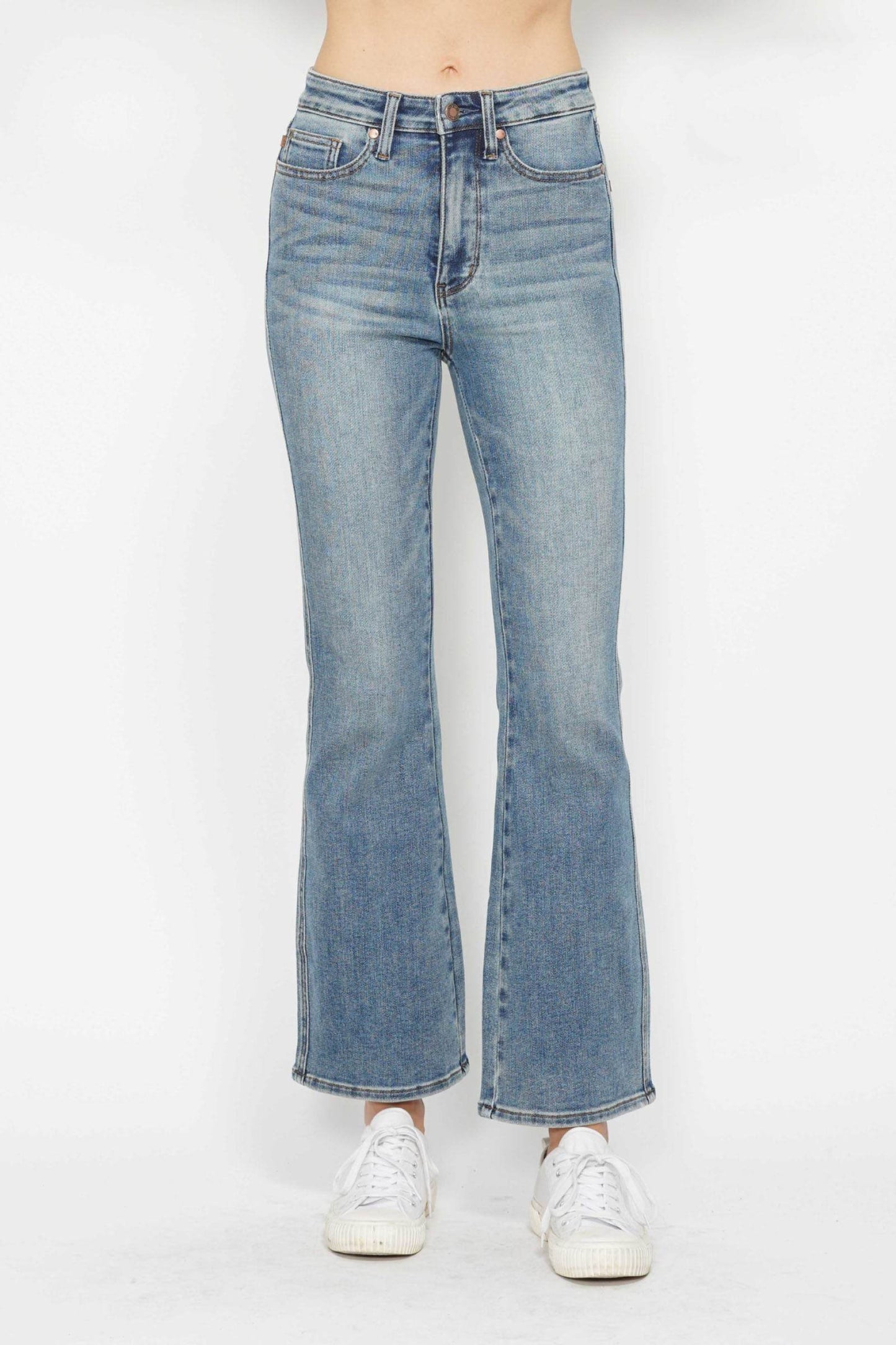 Judy Blue Full Size Tummy Control Back Embroidered Pocketed Bootcut Jeans Plus Size - Shop Style & More | Fresh Looks, Everyday Deals & Free Shipping