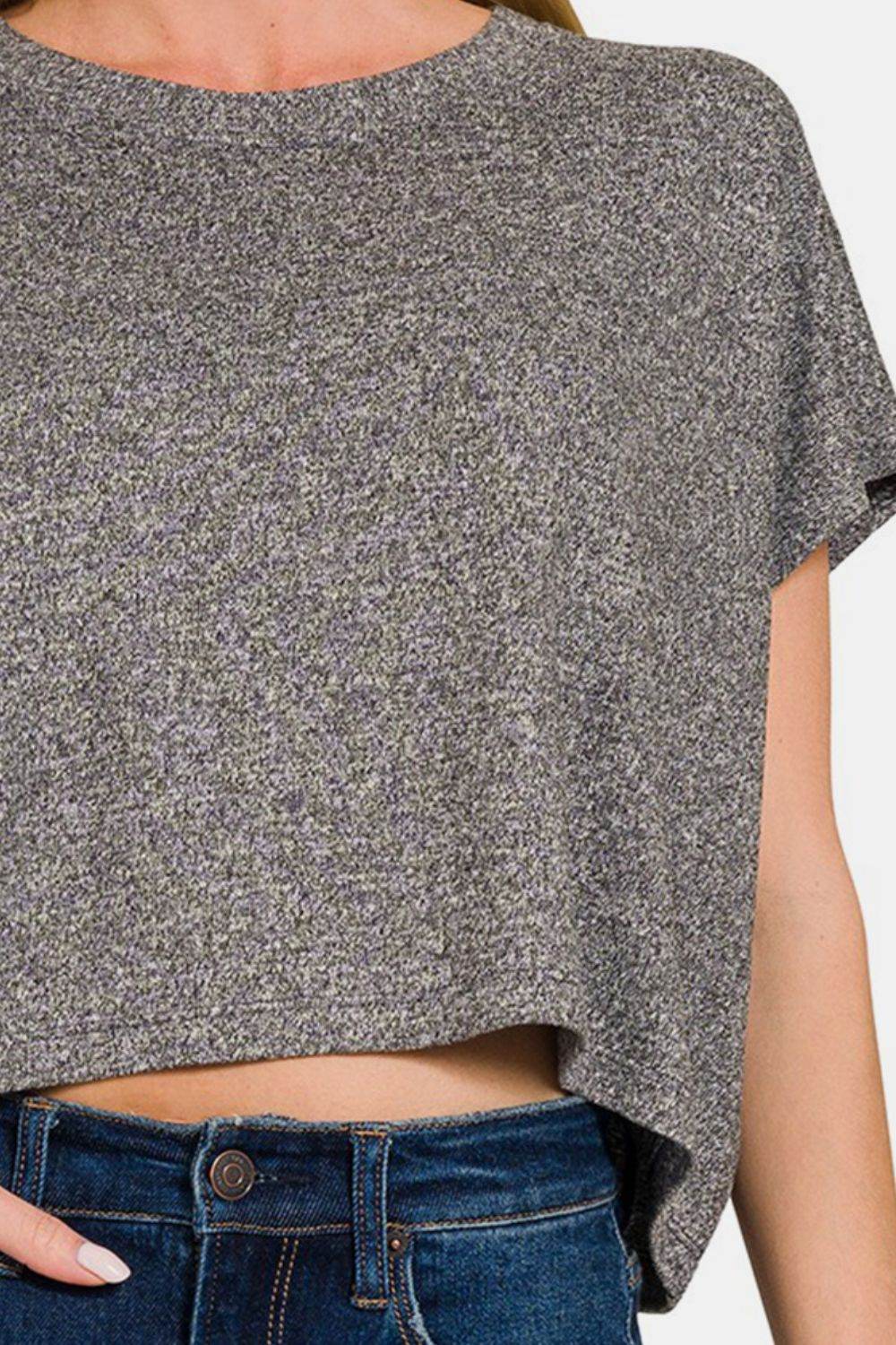 Zenana Short Sleeve Round Neck Cropped T-Shirt - Shop Style & More | Fresh Looks, Everyday Deals & Free Shipping