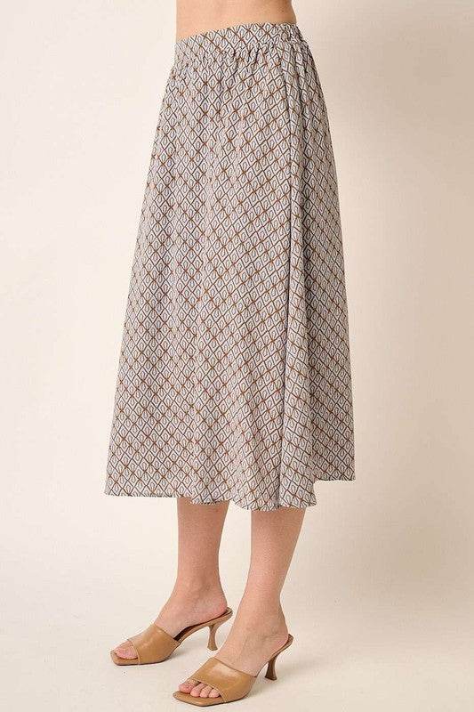 Mittoshop Printed Midi Skirt - Shop Style & More | Fresh Looks, Everyday Deals & Free Shipping