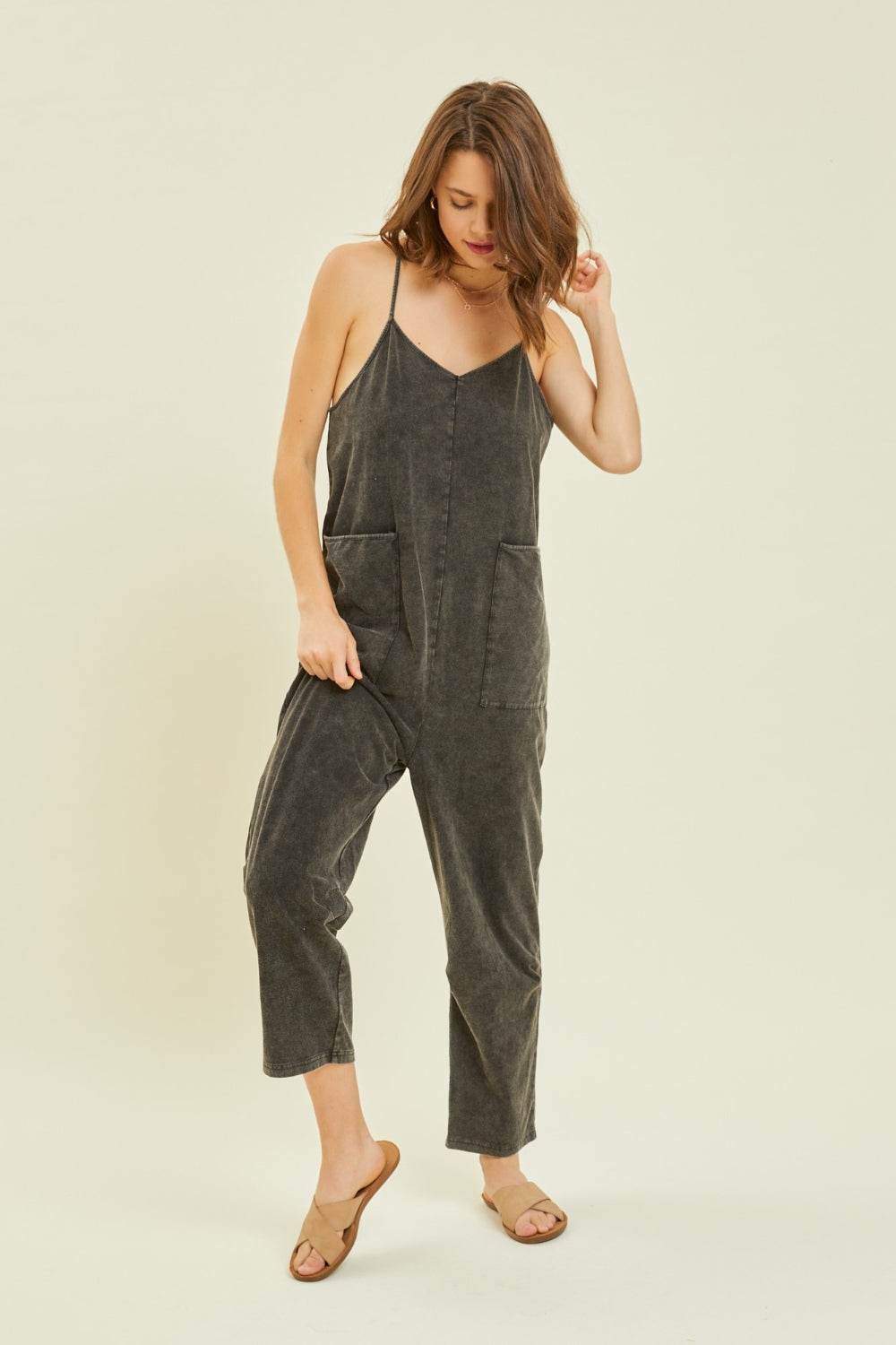 HEYSON Full Size Mineral-Washed Oversized Jumpsuit with Pockets - Shop Style & More | Fresh Looks, Everyday Deals & Free Shipping