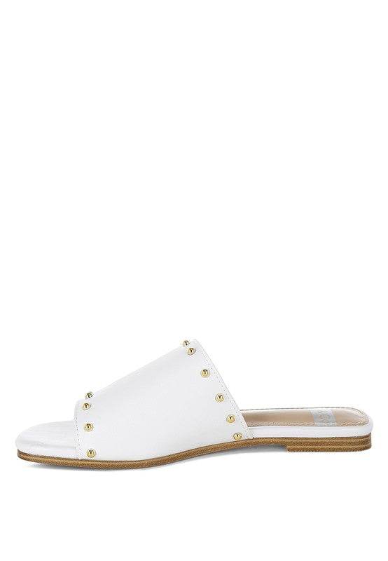Renaldi Genuine Leather Studded Slip-On Flats - Shop Style & More | Fresh Looks, Everyday Deals & Free Shipping