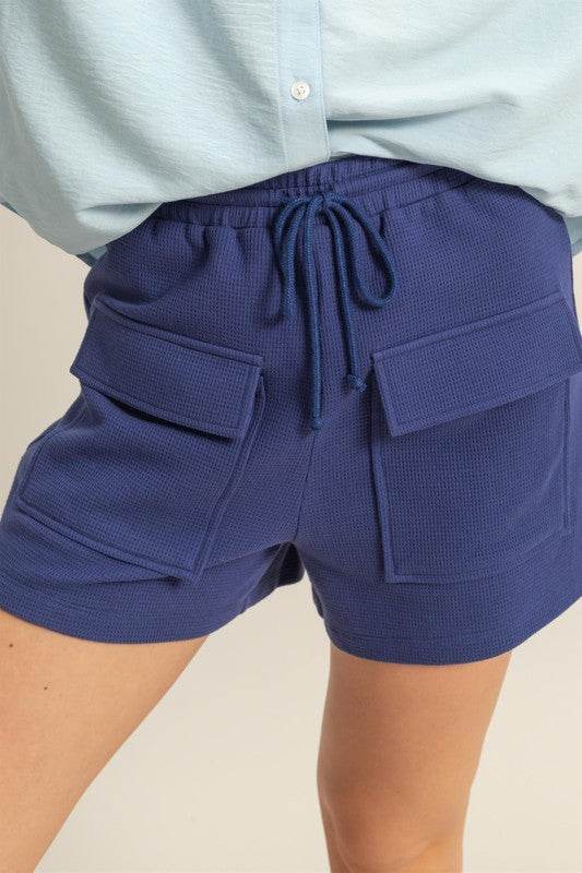 HYFVE Drawstring Waffle Knit Front Pocket Shorts - Shop Style & More | Fresh Looks, Everyday Deals & Free Shipping